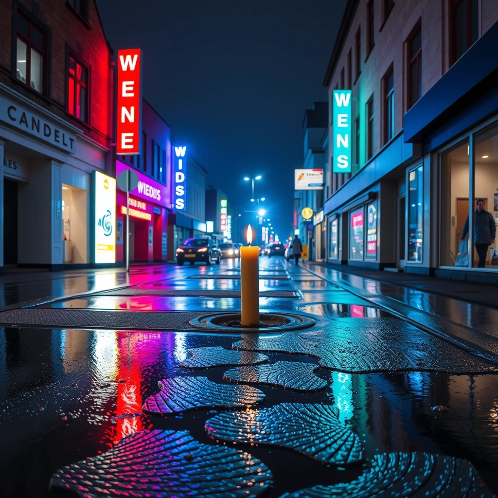 Abstract geometric candle pattern hero visual